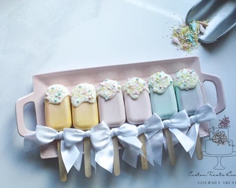 Pastel Ice Cream Drip Cakesicles