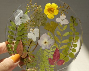 Real pressed flowers in resin / resin / Mother's Day gift / wall decoration / flower picture / flower meadow / single piece / forget-me-not