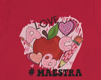 Bilingual Valentines Teacher shirt, Cute Valentines Spanish Teacher shirt, Maestra Valentine shirt