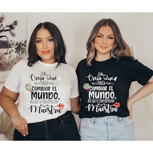 Maestra Bilingue T-shirt, Bilingual Teacher shirt, Teacher appreciation gift, gift for new teacher graduate, Cute Spanish teacher shirt