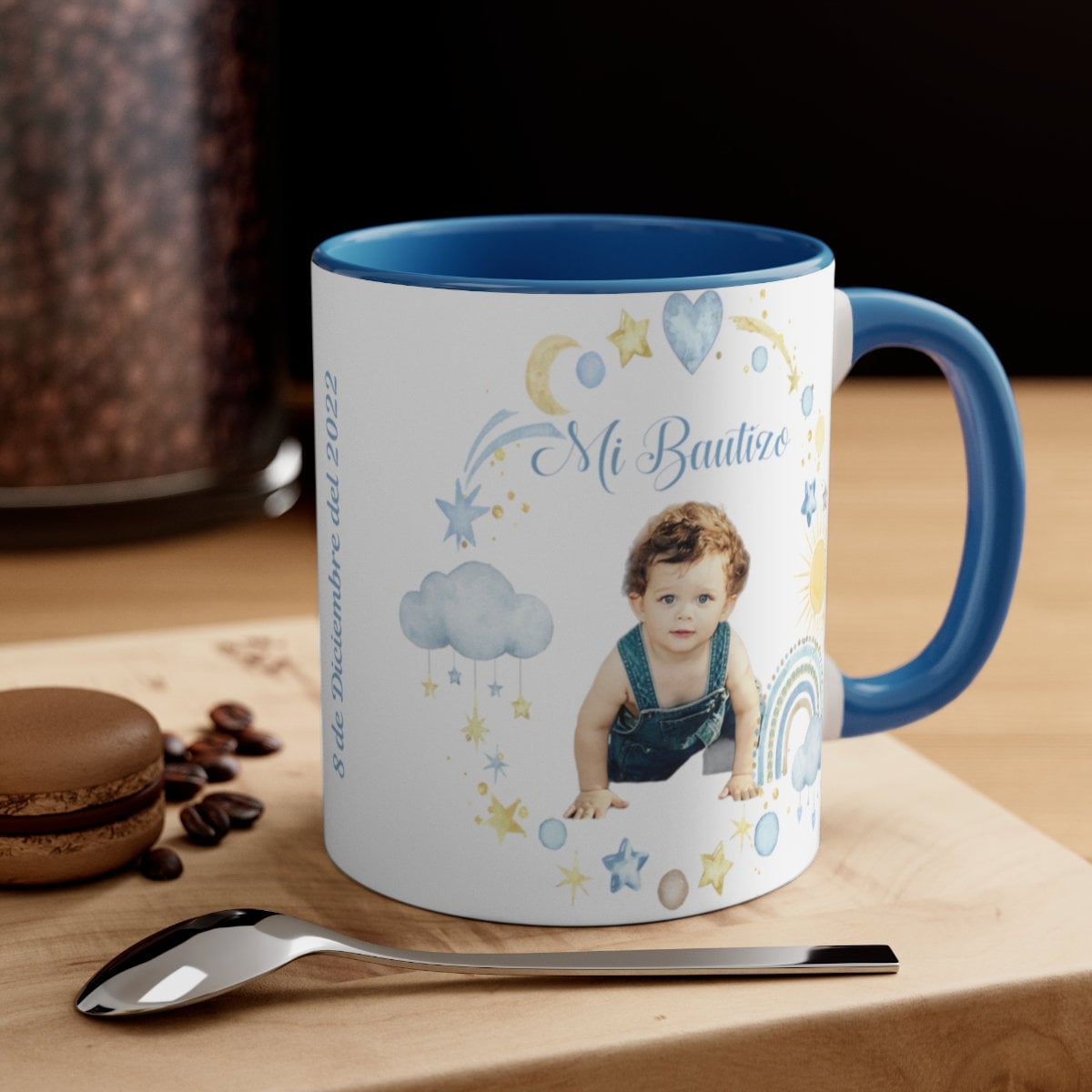 Baptism Personalized Mugs. Cute Boy Baptism Mugs, Tazas De Recuerdo