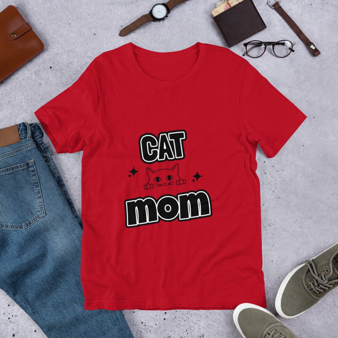 Cat Mom Tshirt Cat mom shirt as a gift beloved mom Cat Etsy