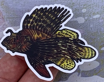 Red Lionfish (Pterois Volitans) Sticker