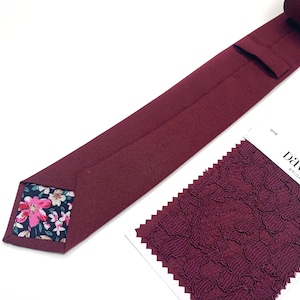 burgundy wine tie