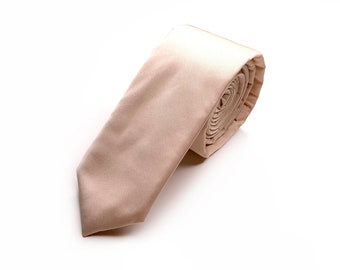 Corbata de seda color champán / pajarita / tirantes / pañuelo de bolsillo / corbata para niños / mascarilla