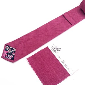 SANGRIA Krawatte / Leinen Krawatte / Fliege / Hosenträger / Einstecktuch / Kinderkrawatte / Kinderkrawatte / Hochzeitskrawatte