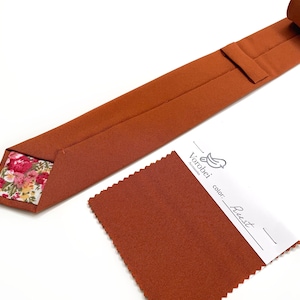 Rust Tie / Copper Rust Necktie / Terracotta Wedding / Bow Tie / Suspenders / Pocket Square / Kids necktie / Kids bow tie / Groomsmen ties