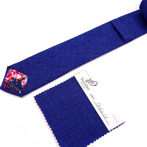 COBALT Tie / Mcobalt Blue Necktie / Bow Tie / Suspenders / Pocket Square / Kids necktie / Kids bow tie