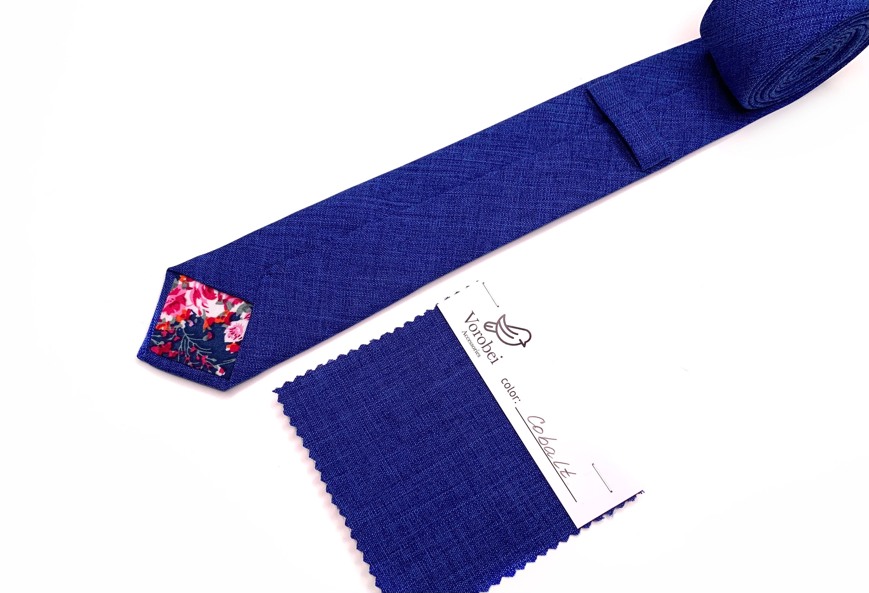 COBALT Tie / Mcobalt Blue Necktie / Bow Tie / Suspenders / Etsy UK