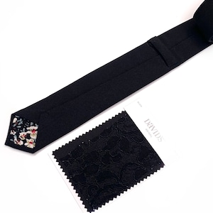 BLACK Tie / Solid Matte Black Necktie / Bow Tie / Suspenders / Pocket Square / Kids necktie / Kids bow tie