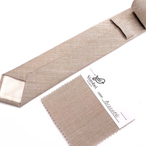 BISCOTTI Tie / Solid light Brown Necktie / Bow Tie / Suspenders / Pocket Square / Kids necktie / Kids bow tie