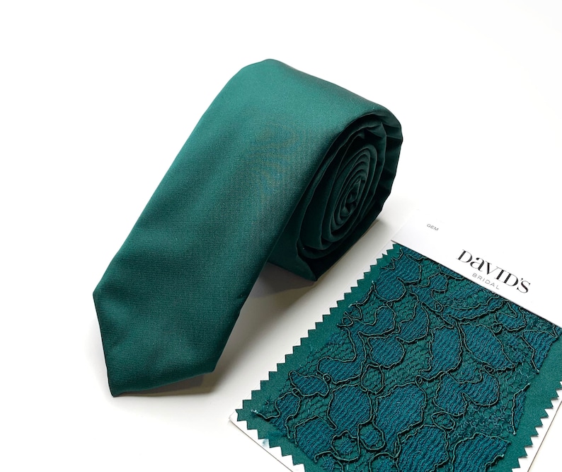 SILK GEM Necktie / Green Solid Tie Bow Tie / Suspender / Pocket Square ...