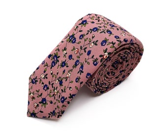 Desert Coral Floral NeckTie / Bow Tie / Suspenders / Pocket Square / Kids necktie / Kids bow tie