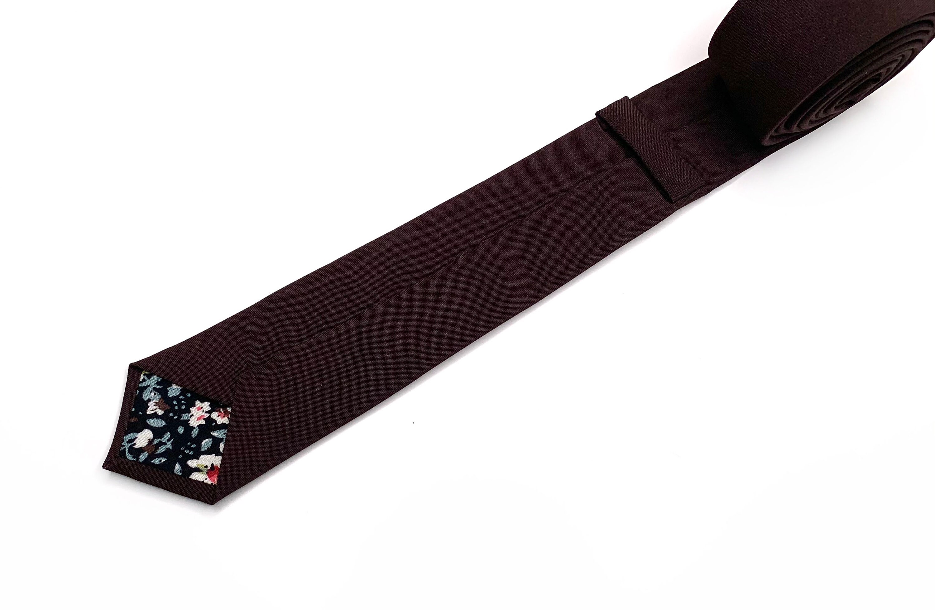 Dark BROWN Tie / Solid Brown Necktie / Bow Tie / Suspenders / Pocket