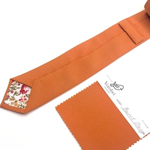 BURNT Orange Tie / Rust Necktie / Orange Tie / Bow Tie / Suspenders / Pocket Square / Kids necktie / Kids bow tie / Groomsmen ties / Wedding