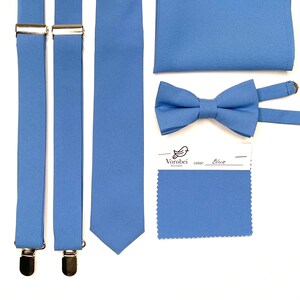 Blue NeckTie /  Navy blue tie / Bow Tie / Suspenders / Pocket Square / Kids necktie / Kids bow tie / Groomsmen ties / Wedding tie