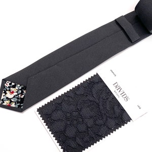 GRAPHITE Tie / Solid Dark Gray Necktie / Bow Tie / Suspenders / Pocket Square / Kids necktie / Kids bow tie