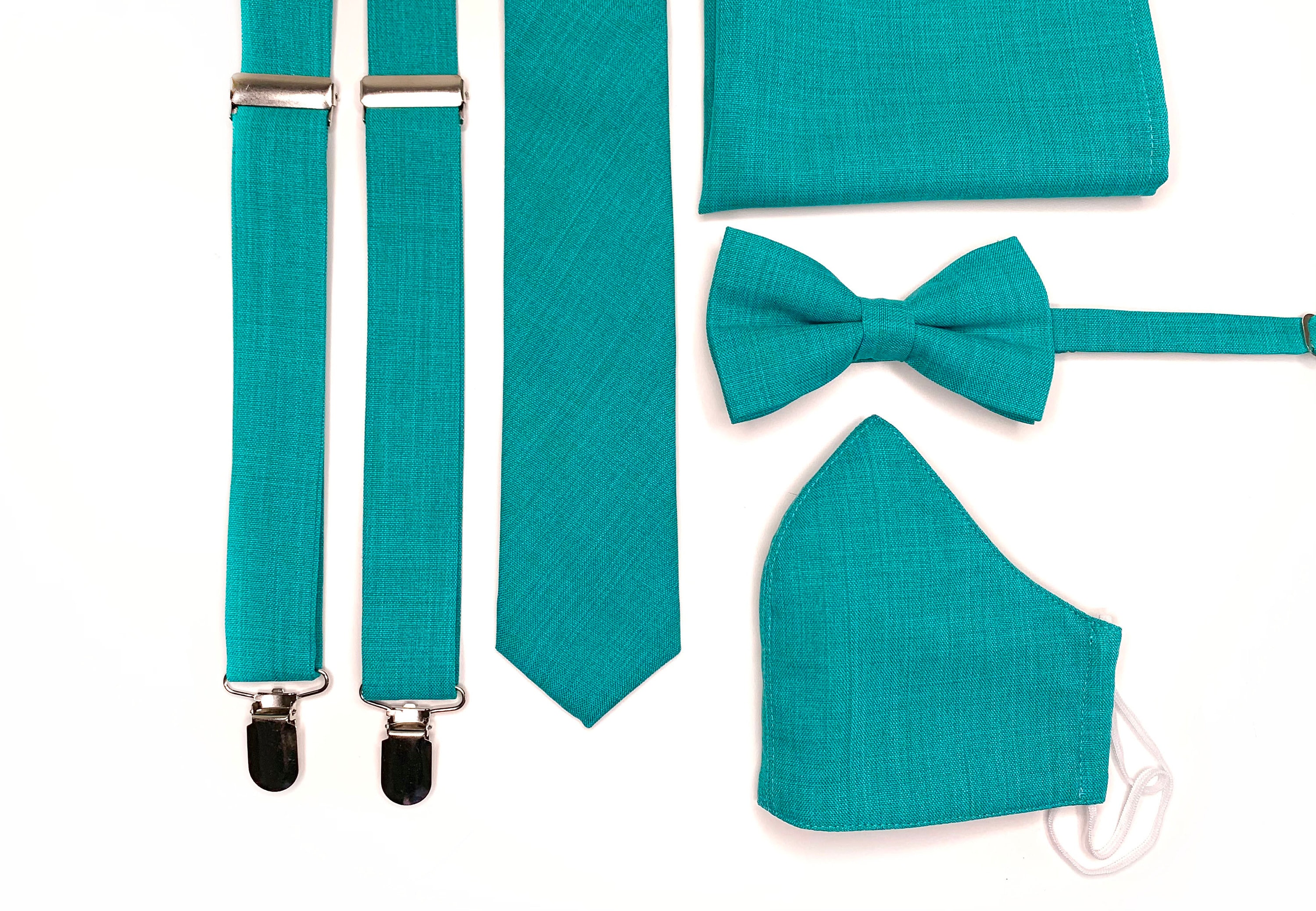 Teal Green NeckTie / tie / Bow Tie / Suspenders / Pocket Etsy
