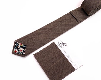 BROWN Tie / Solid Dark Brown Necktie / Bow Tie / Suspenders / Pocket Square / Kids necktie / Kids bow tie