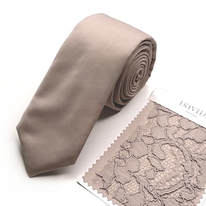 SILK Biscotti Necktie / TAN Bow Tie / Suspender / Pocket square / Kids Tie / Face Mask