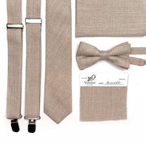 BISCOTTI NeckTie / Solid light tie / Bow Tie / Suspenders / Pocket Square / Kids necktie / Kids bow tie