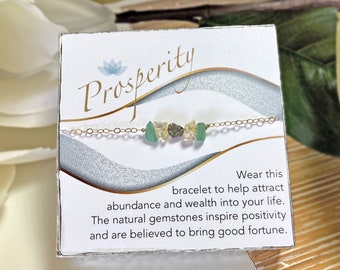 Prosperity Bracelet Abundance Bracelet Success Wealth Bracelet Dainty Gemstone Jewelry Citrine Pyrite Aventurine