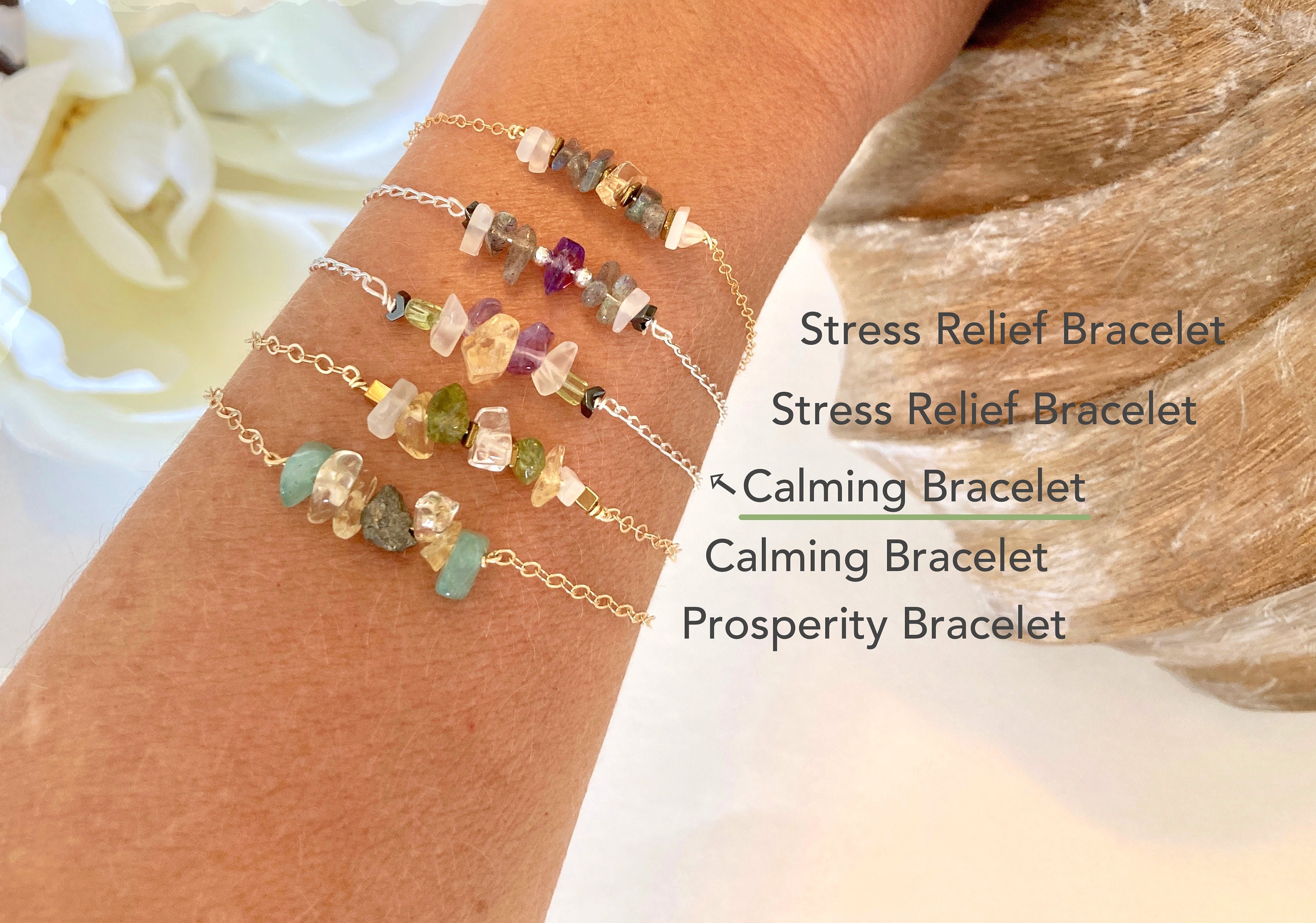 Calming Bracelet Anxiety Bracelet Mindfulness Gift Amethyst Etsy.de