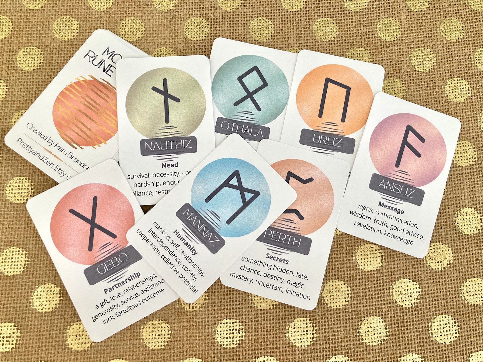 Rune Deck Printable Rune Cards Rune Set Oracle Deck Oracle Etsy Hong Kong