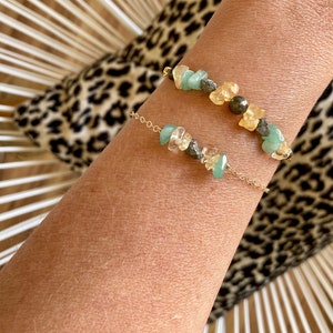 Prosperity Bracelet Abundance Bracelet Success Wealth Bracelet Dainty Gemstone Jewelry Citrine Pyrite Aventurine zdjęcie 10