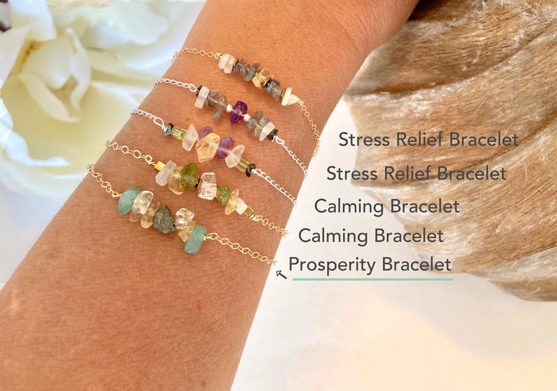 Prosperity Bracelet Abundance Bracelet Success Wealth Bracelet Dainty Gemstone Jewelry Citrine Pyrite Aventurine zdjęcie 3