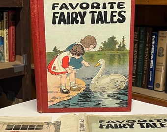 Favorite Fairy Tales Illustrated by Gustave Dore Antique Book in Rare Original Dust Jacket