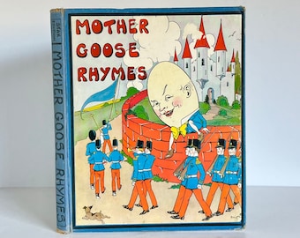 1932 Mother Goose Rhymes Illustrated vintage Star Edition by Platt & Munk Comptine classique pour enfants Livre pour enfants