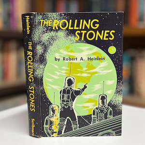 The Rolling Stones by Robert A. Heinlein 1952 Library Edition Illustrated Science Fiction Classic Hardcover Book