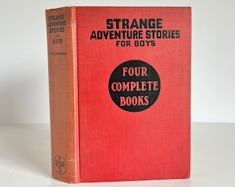 1935 Histoires d'aventures étranges pour garçons vintage série Jewel Omnibus quatre livres complets par Ames Thompson