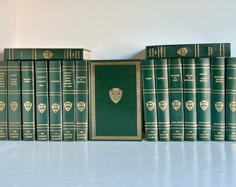 Harvard Classics Vintage 1969 & 1970 Green Deluxe Edition Sold Individually