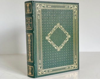 Pride and Prejudice by Jane Austen - Rare Leather Franklin Library Oxford University Press - Vintage 1984 - Illustrated - Marbled Endpapers