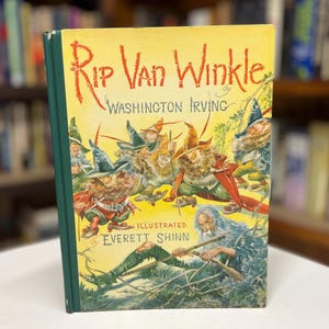 Rip Van Winkle Illustrated Hardcover: 1939 Children&#39;s Book with Dust Jacket