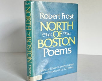 Robert Frost: North of Boston - Poems - Vintage 1977 - Illustrated - Original Dust Jacket