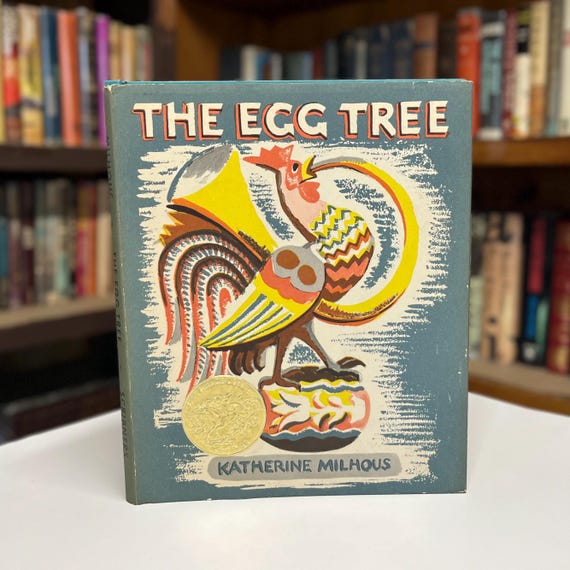 The Egg Tree by Katherine Milhous 1950 Edition Early Printing Illustrated Hardcover Book in Original Dust Jacket