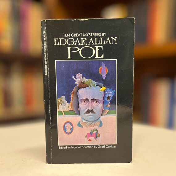 Edgar Allan Poe Ten Great Mysteries 1989 Illustrated Paperback Book (Gothic Horror Macabre Classic Mystery Fiction)
