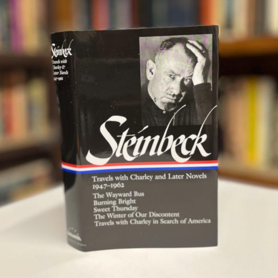 John Steinbeck: Travels with Charlie & Later Novels 1947-62 Library of America Hardcover Book in Original Dust Jacket
