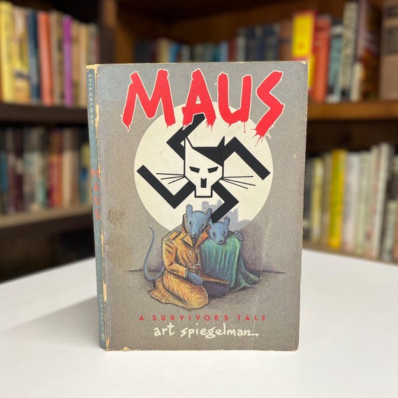 Maus: A Survivor’s Tale by Art Spiegelman 1986 First Edition Illustrated Softcover Graphic Novel Book