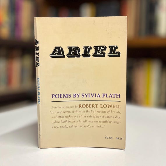 Ariel by Sylvia Plath 1966 Edition Poetry Softcover Book with Robert Lowell Introduction
