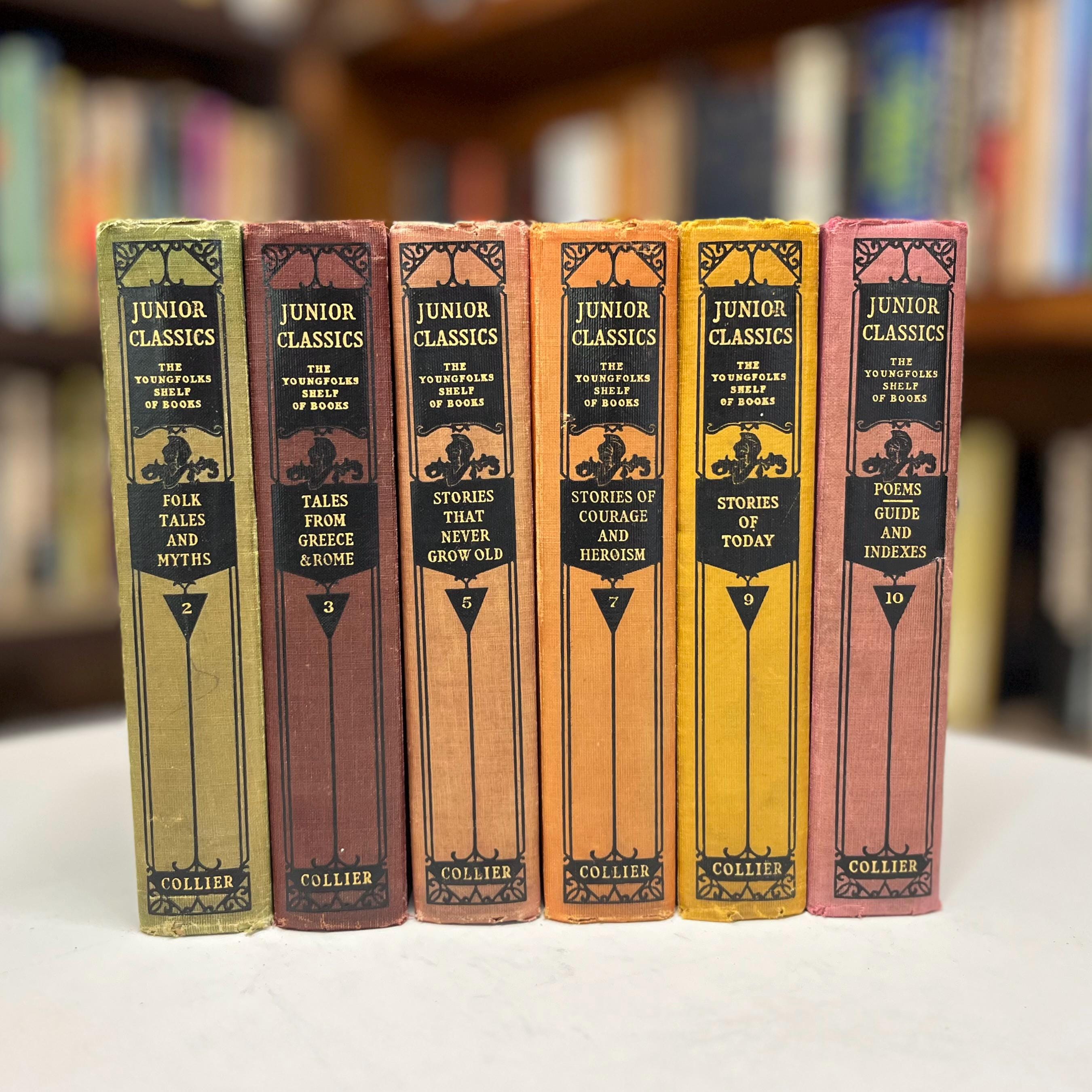 Junior Classics 1918 Illustrated Six Volume Incomplete Set (Young Folks Shelf of Books)