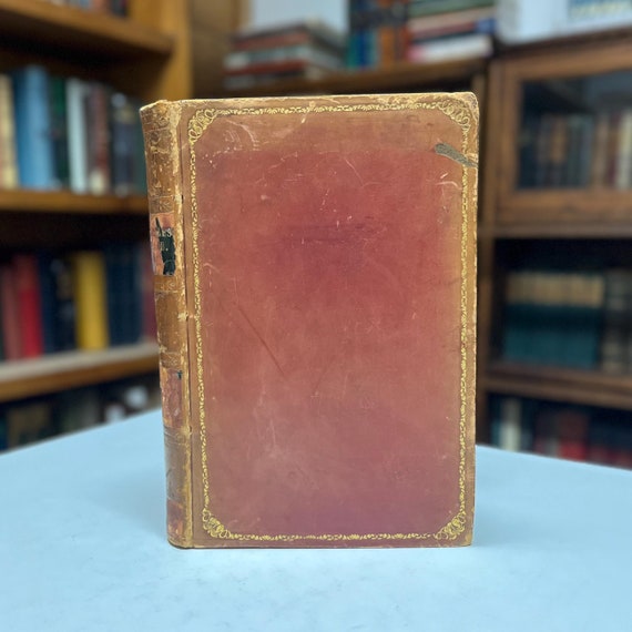 Charles Lamb 1845 Life Letters & Poetical Works includes Tales From Shakespeare Antiquarian Marbled Leather Hardcover Book with Gilt