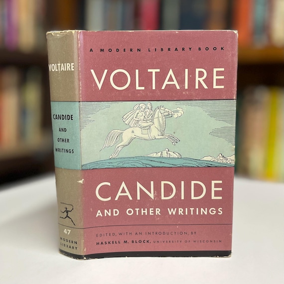 Modern Library #47 Candide & Other Writings by Voltaire 1956 Hardcover Book in Original Dust Jacket