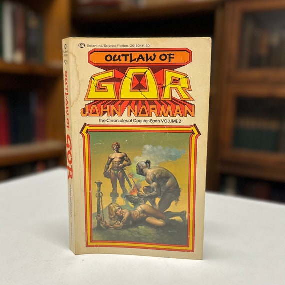 Outlaw of Gor by John Norman Vintage Science Fiction Del Rey Ballantine Paperback with Boris Vallejo Cover Art 1976