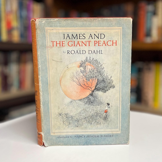 James and the Giant Peach by Roald Dahl 1961 Illustrated Hardcover Children’s Book in Original Unclipped Dust Jacket