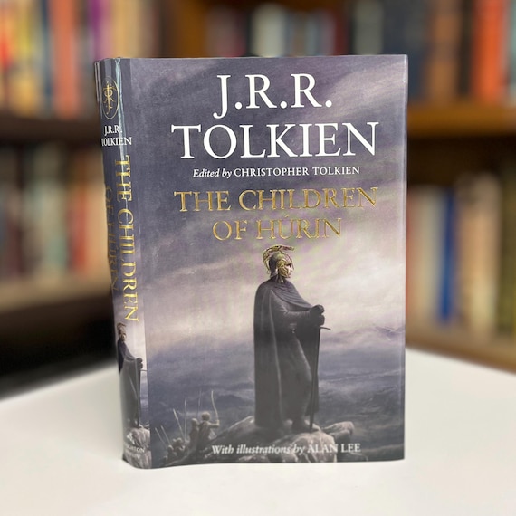 Tolkien The Children of Hurin First Edition 1st Printing Hardcover Book in Original Dust Jacket Illustrated by Alan Lee with Fold Out Map