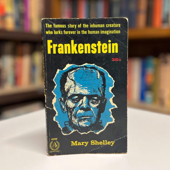 Frankenstein by Mary Shelley 1957 Gothic Horror Novel Pyramid Paperback Book